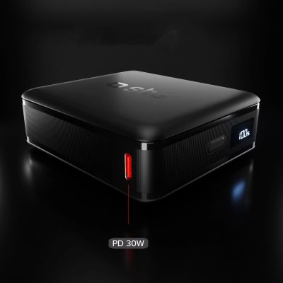10. SBS HD 30W 10000mAh USB-C Powerbank mit LCD-Display – Schwarz