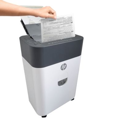 37. HP ONESHRED Auto 100CC Papiervernichter, Weiß und Grau
