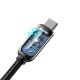 6. Baseus Display Schnellladedaten USB-A / USB-C 66W 1 m Kabel - Schwarz