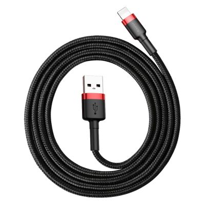 Baseus Cafule USB-A / Lightning 2.4A QC 3.0 Kabel 1 m - Schwarz und Rot