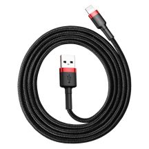 Baseus Cafule USB-A / Lightning 2.4A QC 3.0 Kabel 1 m - Schwarz und Rot