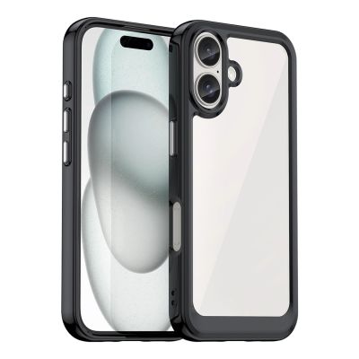 Outer Space Case mit Gelrahmen für iPhone 16 – Schwarz