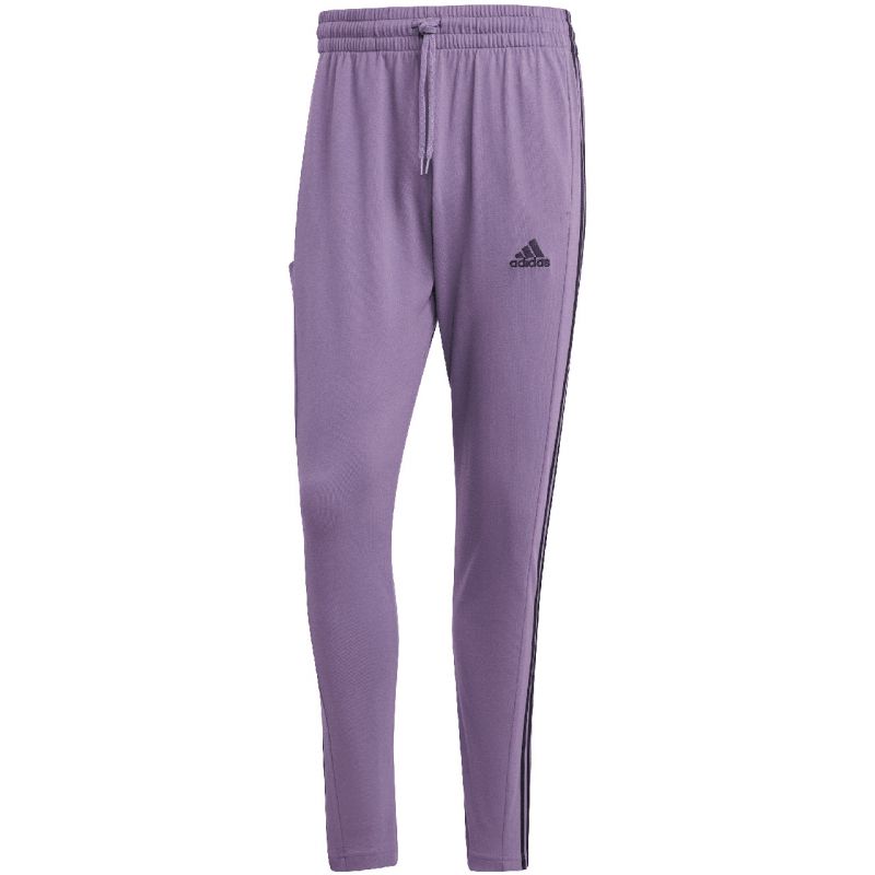 adidas Essentials Single Jersey Tapered Open Hem 3-Streifen M Hose IJ8699