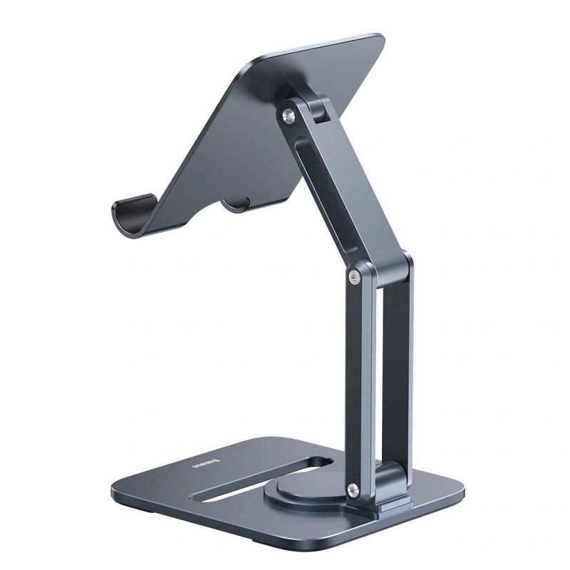 3. Baseus BS-HP006A Drehbarer, faltbarer Tablet-Ständer aus Aluminium – Grau