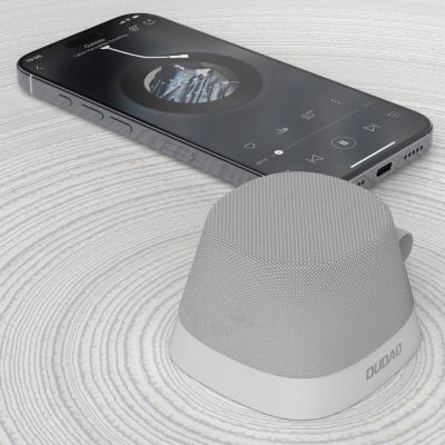 6. Dudao Y20 Kabelloser Lautsprecher mit Magnethalterung, Bluetooth 5.3 – Silber