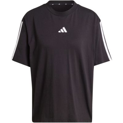 adidas Essentials 3-Streifen Boyfriend-T-Shirt Schwarz JC5960