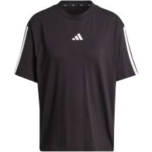 adidas Essentials 3-Streifen Boyfriend-T-Shirt Schwarz JC5960