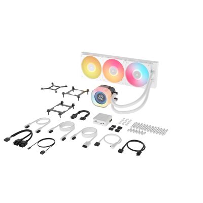 4. CORSAIR iCUE LINK TITAN 360 RX LCD Weiß AIO, 360mm Radiator, Flüssigkeits-CPU-Kühler