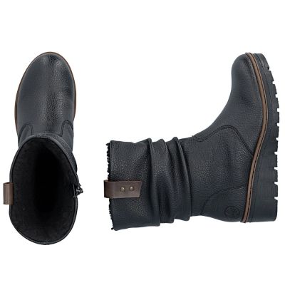 11. Schwarze, gefütterte Keilstiefeletten für Damen von Rieker (X9155-00)