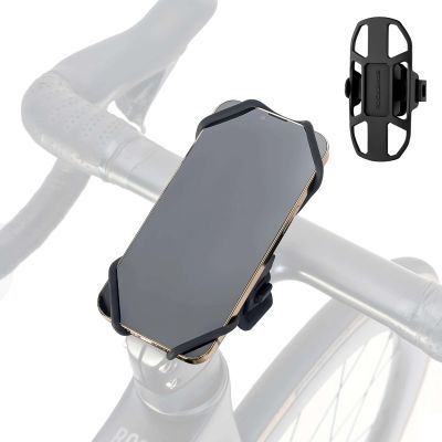 2. Rockbros 250015001 Silikon-Handyhalterung mit Klemme – schwarz