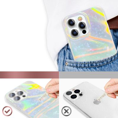 6. Kingxbar Shell Series luxuriöse elegante Hülle für iPhone 13 Pro Perlmint