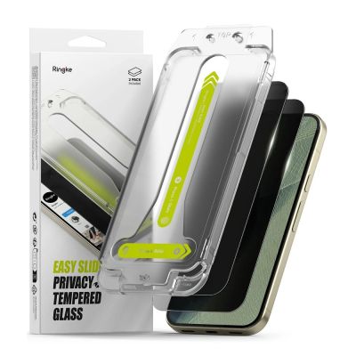 Ringke Easy Slide Privacy 2er-Pack Displayschutzfolie aus gehärtetem Glas für Google Pixel Pro 9 Pro XL / 10 Pro XL / 11 Pro XL