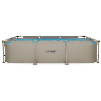 3. VIRTUFIT Rechteckiges Schwimmbecken 300 x 210 cm mit Filterpumpe Beige