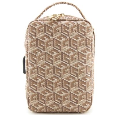 3. Guess GUHBHGCFSEW Organizer-Tasche – brauner GCube Stripe