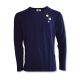 Herren-Langarm-Sweatshirt mit Wood Wood Mel-Patches - 10235402-2323-Navy