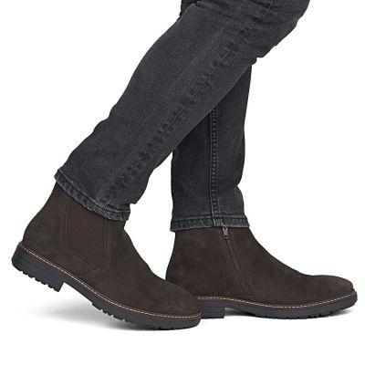 6. Rieker 33180-28 Herren-Chelsea-Boots aus braunem, gefüttertem Leder