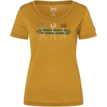 Damen-T-Shirt SUPER.NATURAL W Surfing Flowers Tee gelb