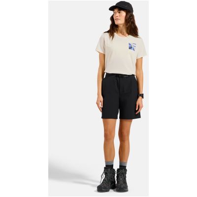 4. Damen-T-Shirt mit kurzen Ärmeln ODLO T-shirt crew neck s/s COTTON BLEND ODLO FLAGS, beige