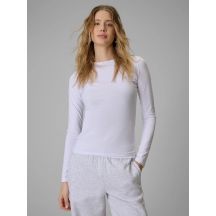 Langärmliges, schmal geschnittenes, glattes Damenshirt, Größe 4F 4FRSS26TLONF658-10S