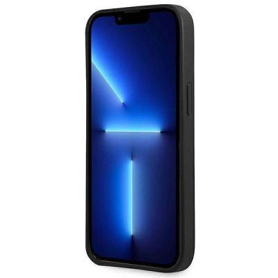 5. Guess GUHCP13SPSATLK iPhone 13 mini 5,4 "schwarz / schwarzes Hardcase SaffianoTriangle Logo