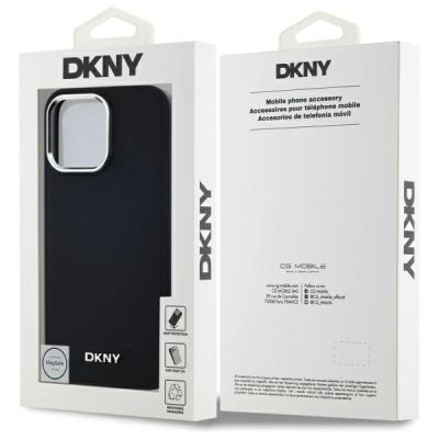 8. DKNY Plain Logo MagSafe Hülle für iPhone 14 Pro Max – Schwarz
