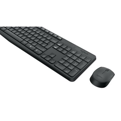 12. Logitech MK235 920-007931 Membran-Tastatur + Maus-Set (USB 3.0; grau; optisch)
