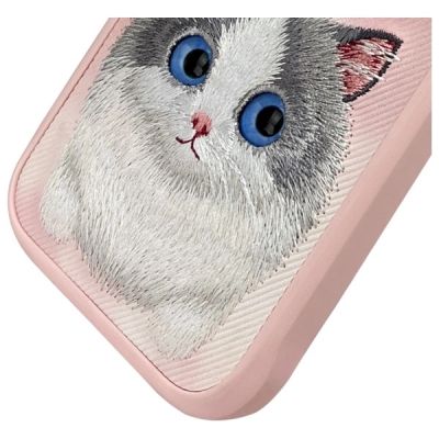 4. Nimmy Big Eyed Pet 2.0 Katzen-Schutzhülle für iPhone 16 Pro Max, Rosa