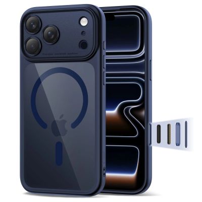 Tech-Protect Magpeak Magsafe CC Hülle für iPhone 17 Pro - Klares Marineblau