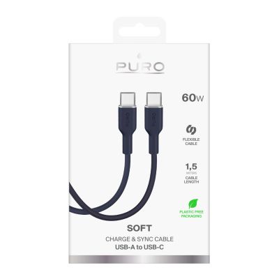 3. Puro ICON USB-C – USB-C-Kabel 1,5 m – Marineblau