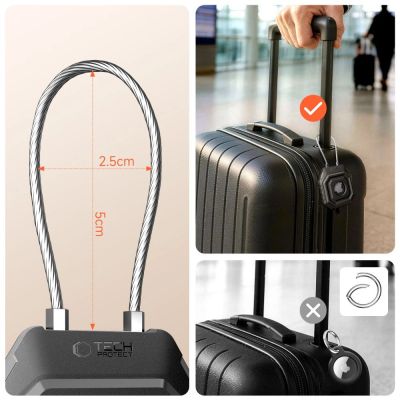 4. Tech-Protect Kevlar-Schutzhülle für Apple AirTag 1/2 – Schwarz