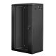 Lanberg WF01-6422-10B Rack-Schrank (22 HE; 1082 mm / 600 mm / 450 mm; Wandmontage; aufklappbar; 19 Zoll; schwarz)