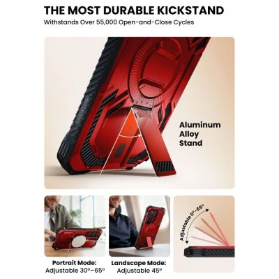 4. Supcase ArmorBox Mag MagSafe Hülle für Samsung Galaxy S26 Ultra – Rot und Schwarz