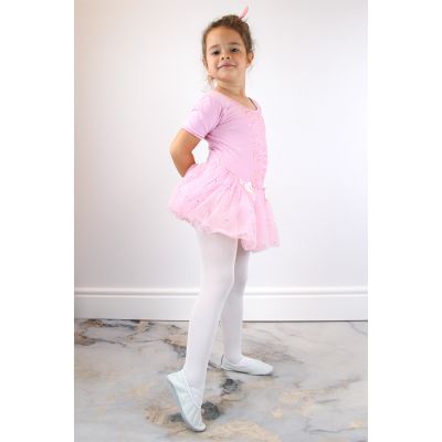 4. Jr Nazo Leder Tanzballettschuhe mit Gummibändern Weiß