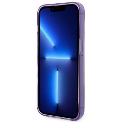 5. Guess Transparente Hülle für iPhone 14 Pro Max – Lila