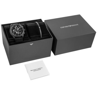 9. Herrenuhr + Armband EMPORIO ARMANI Paolo AR80070SET + Box