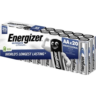 Energizer Ultimate Lithium L91 Mignon AA Batterien, 20 Stück.