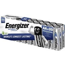 Energizer Ultimate Lithium L91 Mignon AA Batterien, 20 Stück.