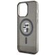 6. Karl Lagerfeld Karl&Choupette Glitter MagSafe Hülle für iPhone 15 Pro Max – Schwarz