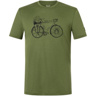 6. Herren-T-Shirt SUPER.NATURAL M WANDER WHEEL TEE grün
