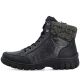 9. Rieker Z7230-00 Wasserdichte Leder-Damenstiefel Schwarz