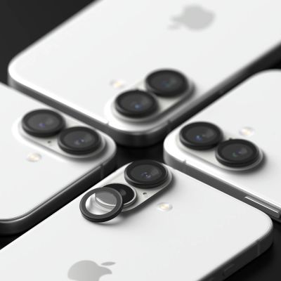 6. Ringke Kamera-Rahmenschutz 2er-Pack für iPhone 16 / 16 Plus - Schwarz