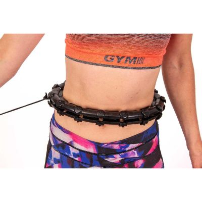 11. Hula-Hoop-Reifen mit Massagefunktion und Gewichten, Schwarz, Energo Fit