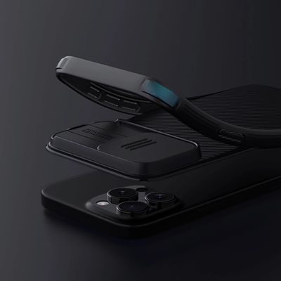 10. Nillkin CamShield Pro Hülle für iPhone 16 Pro Max mit Kameraabdeckung – Schwarz