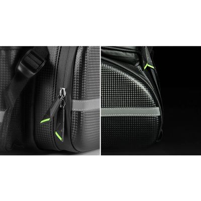 10. Rockbros A6-6 Fahrradtasche für den Kofferraum, 35 l, mit ausklappbaren Taschen – Schwarz