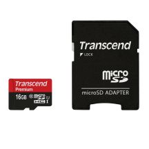 16 GB Transcend SDHC UHS1 microSD-Karte mit Adapter