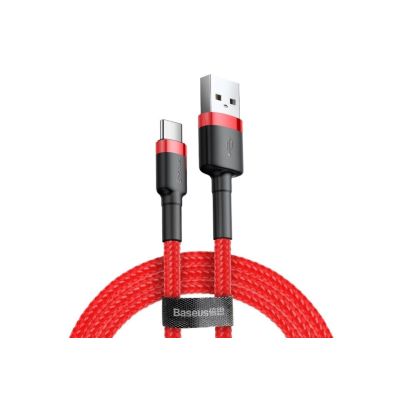Baseus Cafule CATKLF-C09 Kabel (USB 2.0 - USB Typ-C; 2 m; schwarz und rot)