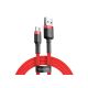 Baseus Cafule CATKLF-C09 Kabel (USB 2.0 - USB Typ-C; 2 m; schwarz und rot)