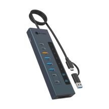 IcyBox 11-in-1 USB 3.2 Hub mit Typ-C und Kartenleser