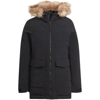 7. adidas Parka mit Kapuze und Pelzjacke W IJ8260