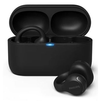 3. Philips TAQ2000BK True Wireless Stereo (TWS) Headset der Serie 2000 mit Ohrbügeln, offenem Design, Bluetooth-Anrufe/Musikwiedergabe, Schwarz
